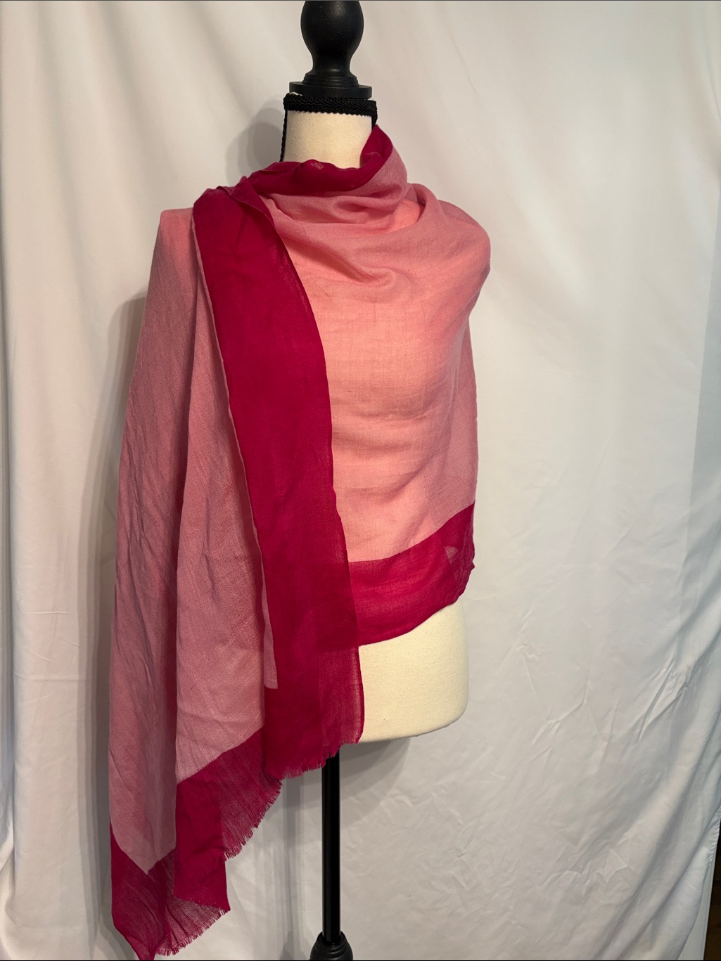 Crafthouse Quiet Luxury Two-Tone Pink & Fuchsia Lightweight Scarf/Sarong.